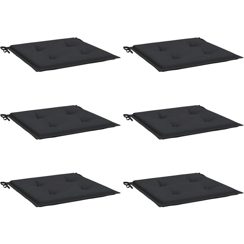 foto del prodotto cuscini per sedia 6 pz neri 40x40x4 cm in tessuto oxford vidaxl