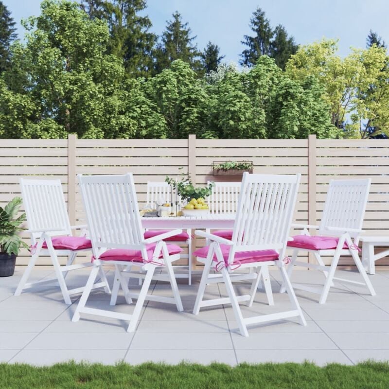foto del prodotto cuscini per sedia 6 pz rosa 50x50x7 cm in tessuto oxford