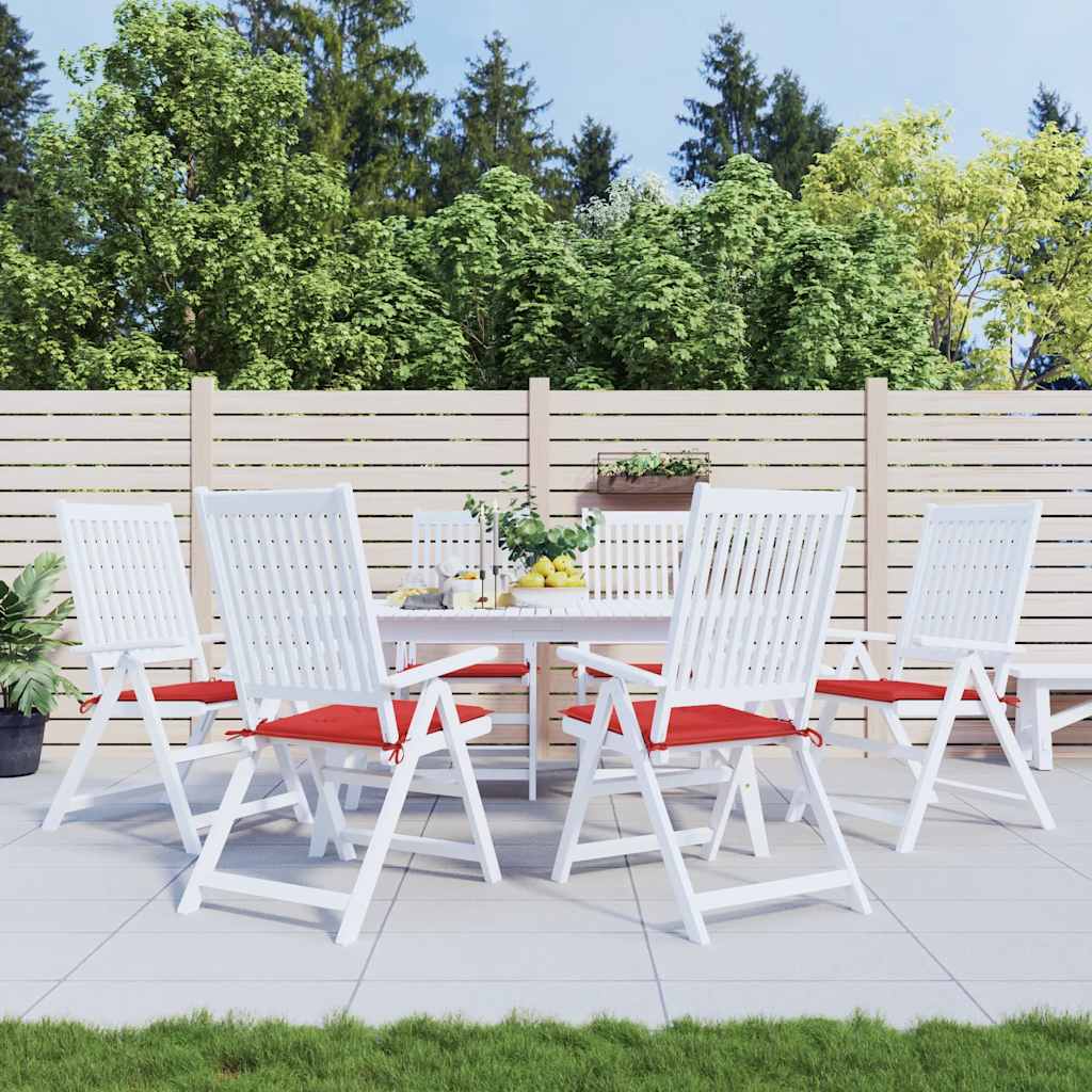 foto del prodotto cuscini per sedia 6 pz rossi 40x40x3 cm in tessuto oxfordcod mxl 118452