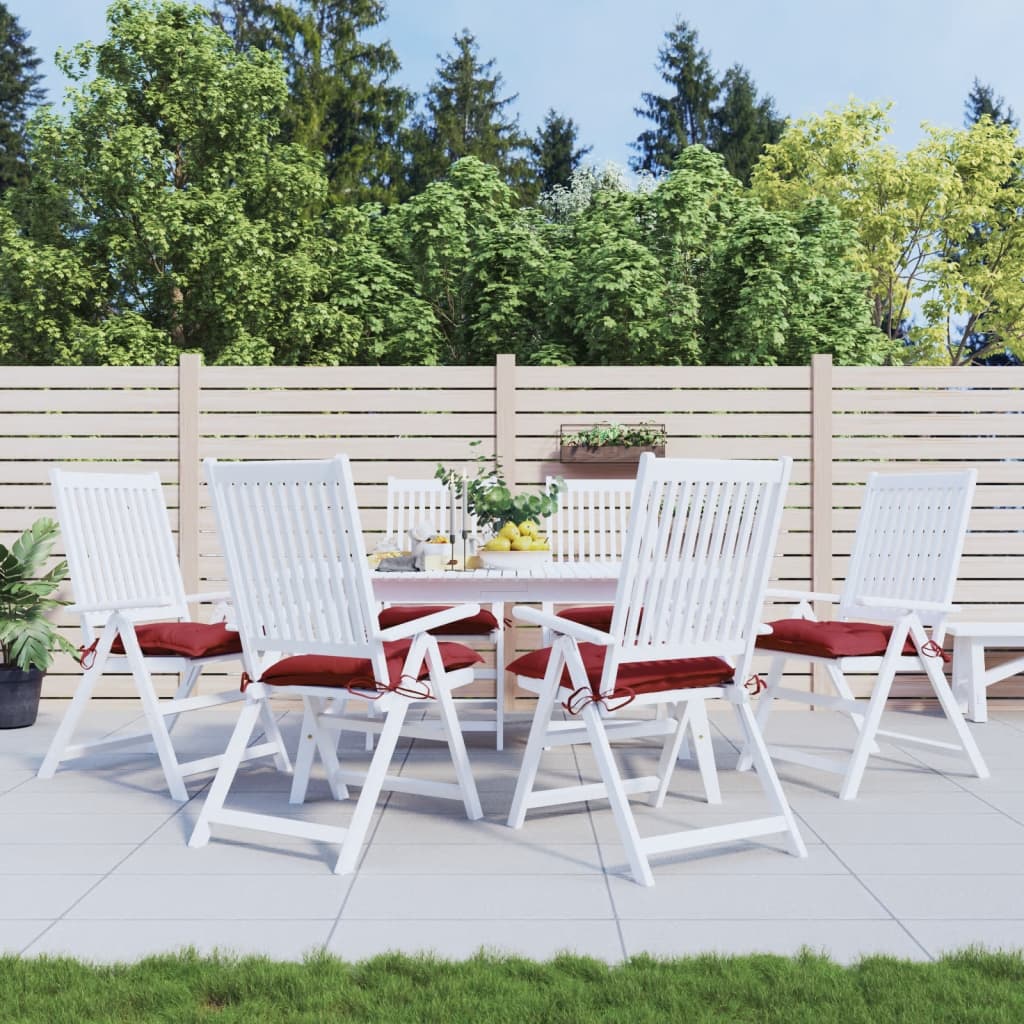 foto del prodotto cuscini per sedia 6 pz rosso vino 40x40x7 cm in tessuto oxfordcod mxl 116492