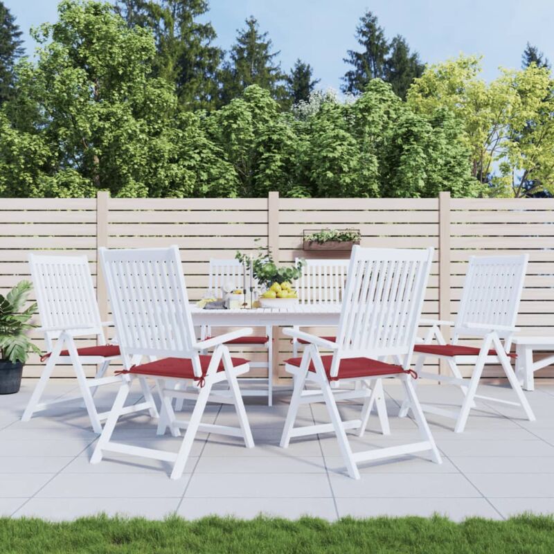 foto del prodotto cuscini per sedia 6 pz rosso vino 50x50x3 cm in tessuto oxford vidaxl