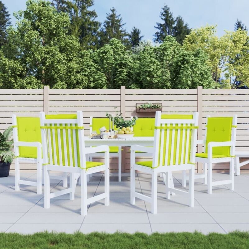 foto del prodotto cuscini per sedia 6 pz verde intenso 100x50x3 cm tessuto oxford vidaxl