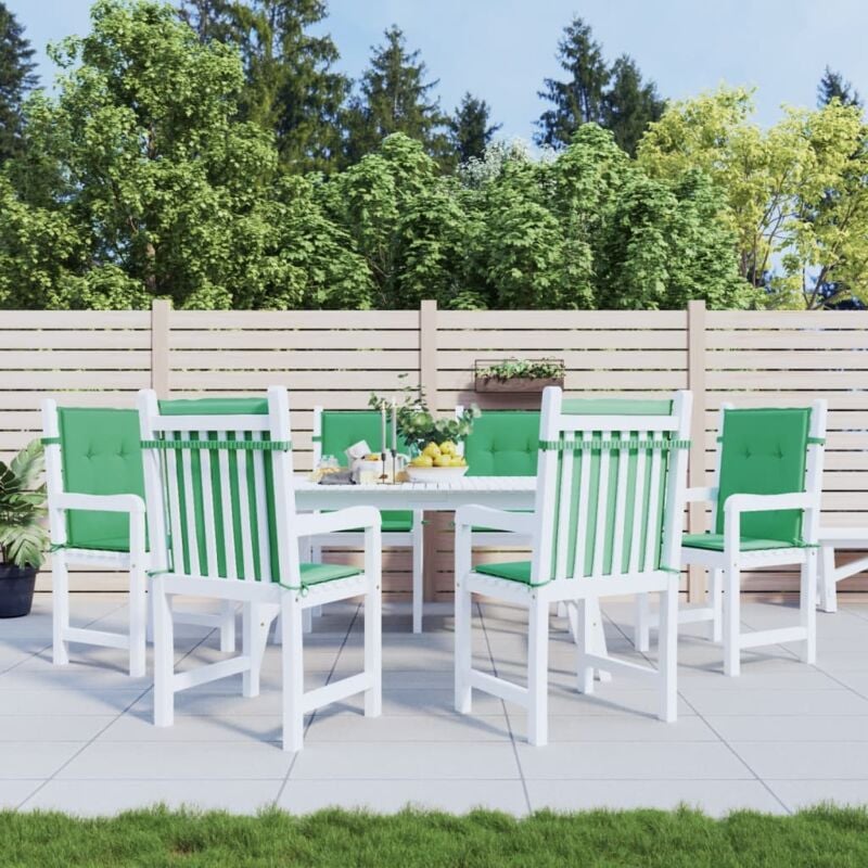 foto del prodotto cuscini per sedia 6 pz verdi 100x50x3 cm in tessuto oxford