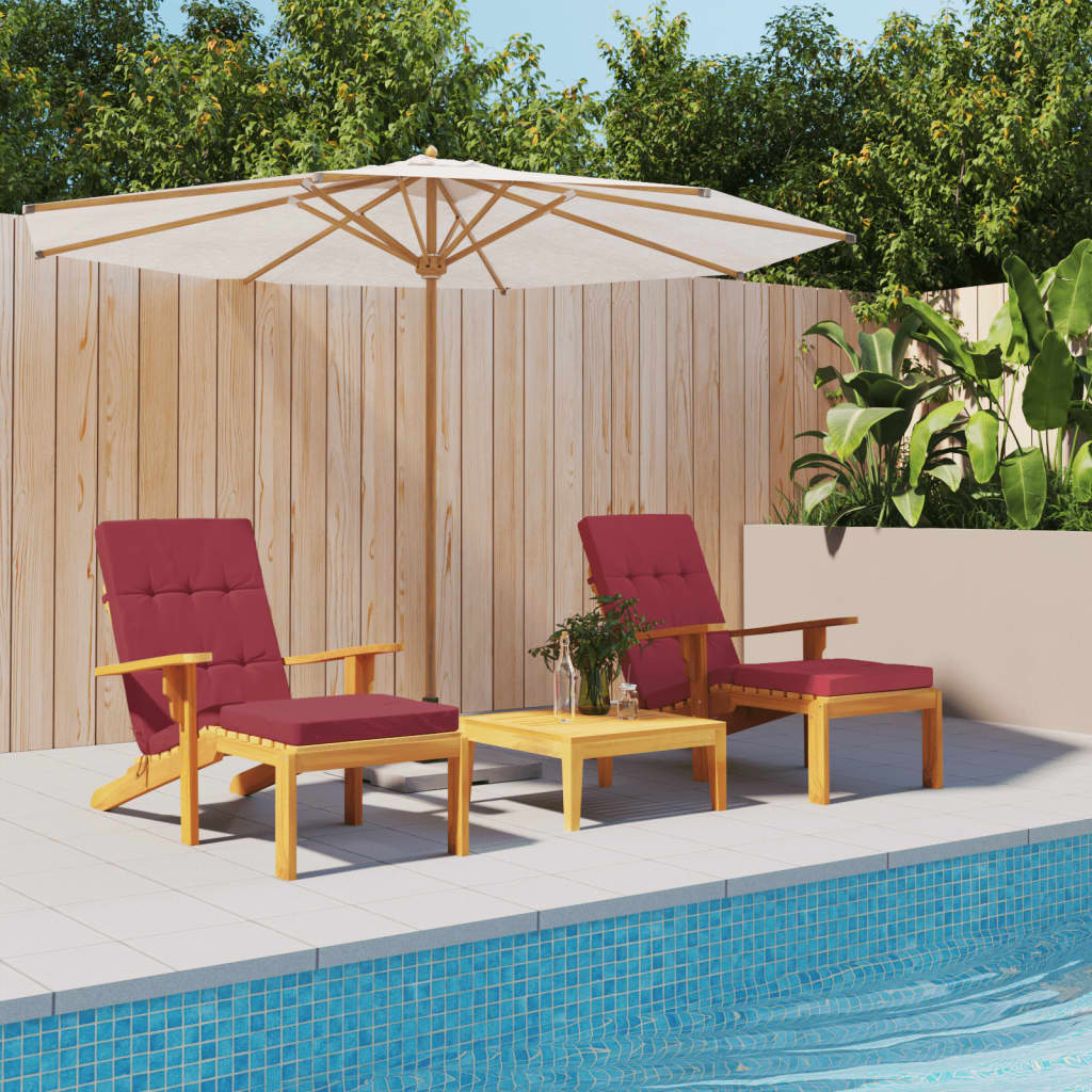 foto del prodotto cuscini per sedia a sdraio 2 pz rosso vino in tessuto oxfordcod mxl 118293