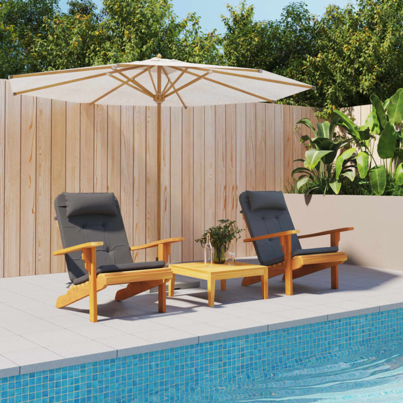 foto del prodotto cuscini per sedia adirondack 2 pz antracite in tessuto oxford - vidaxl