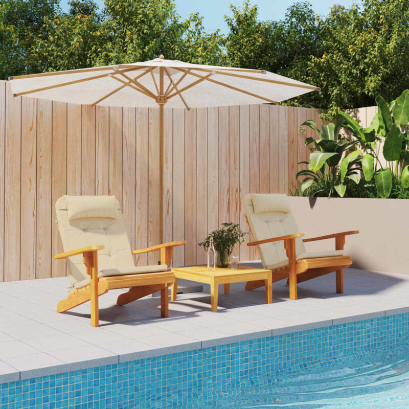 foto del prodotto cuscini per sedia adirondack 2 pz beige in tessuto oxford