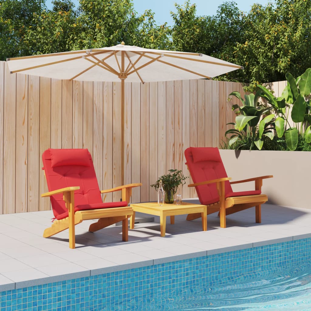 foto del prodotto cuscini per sedia adirondack 2 pz rosso in tessuto oxford