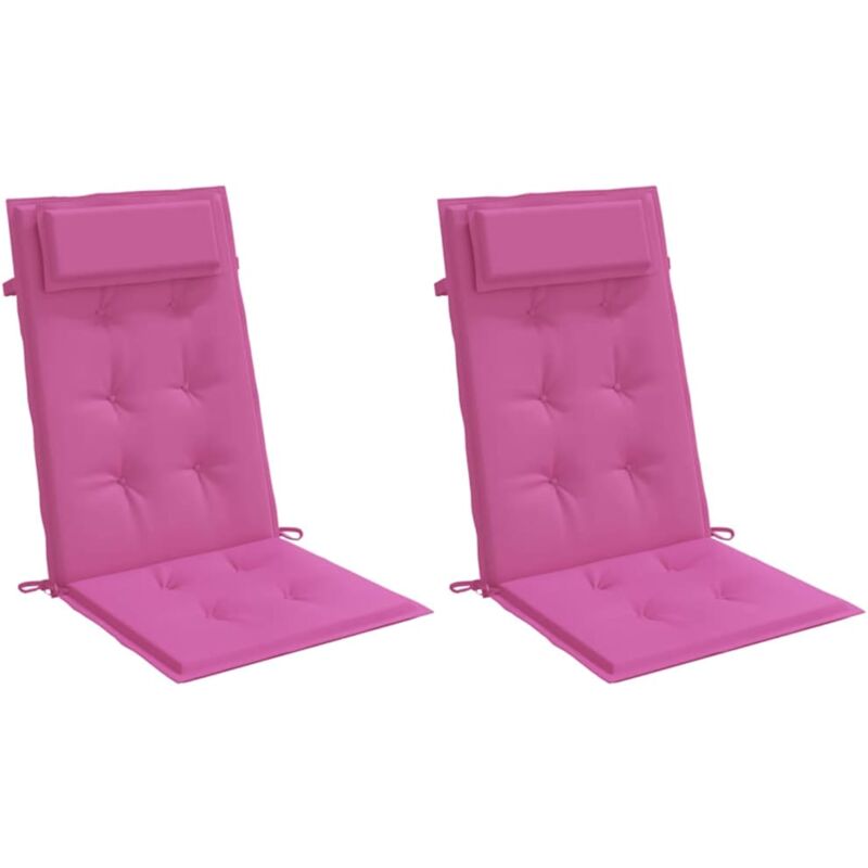 foto del prodotto cuscini per sedia con schienale alto 2pz rosa in tessuto oxford vidaxl