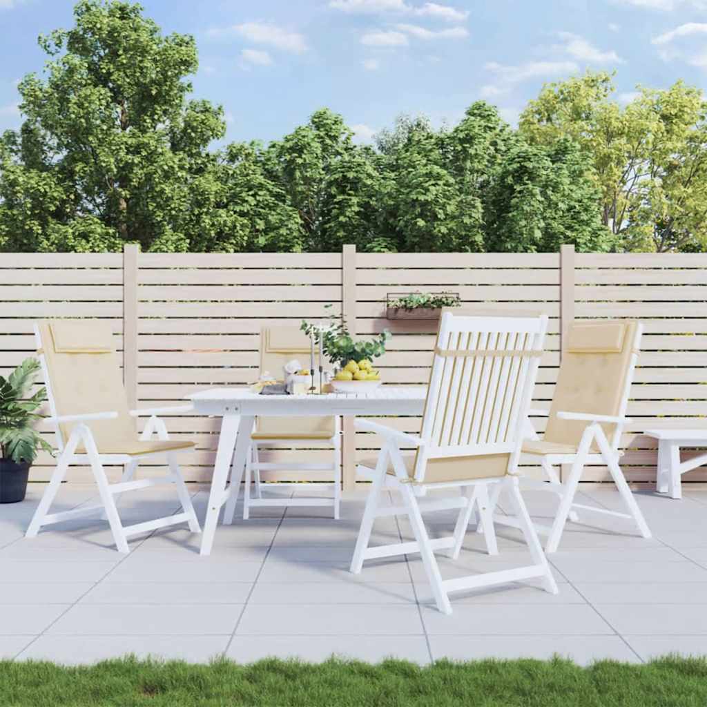 foto del prodotto cuscini per sedia con schienale alto 4 pz beige tessuto oxfordcod mxl 70291