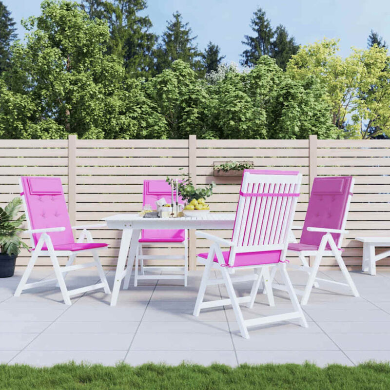 foto del prodotto cuscini per sedia con schienale alto 4pz rosa in tessuto oxford vidaxl
