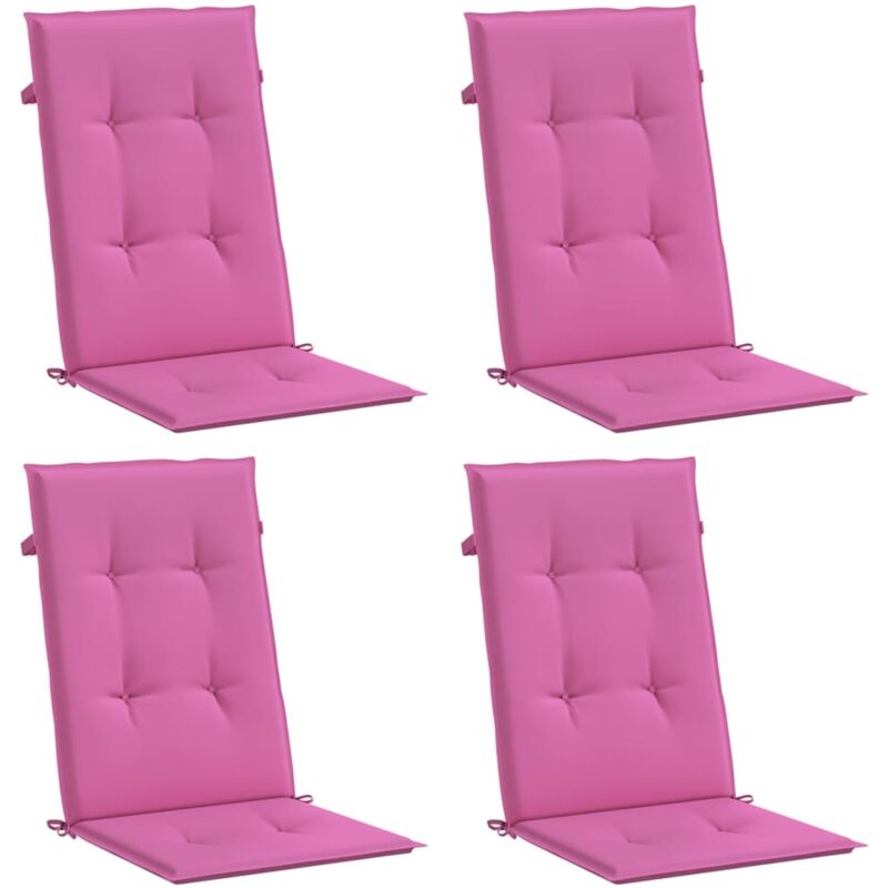 foto del prodotto cuscini per sedia con schienale alto 4pz rosa in tessuto vidaxl