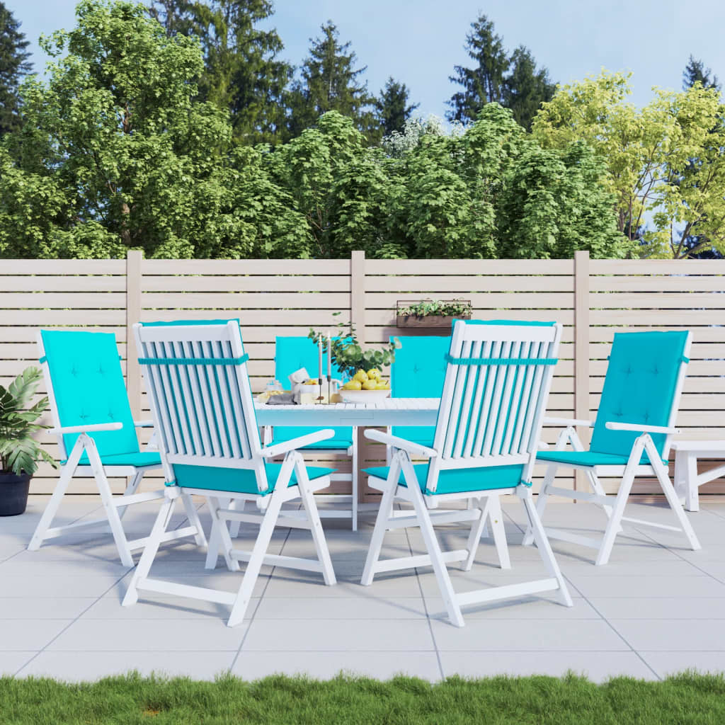 foto del prodotto cuscini per sedia con schienale alto 6 pz turchese in tessutocod mxl 95644