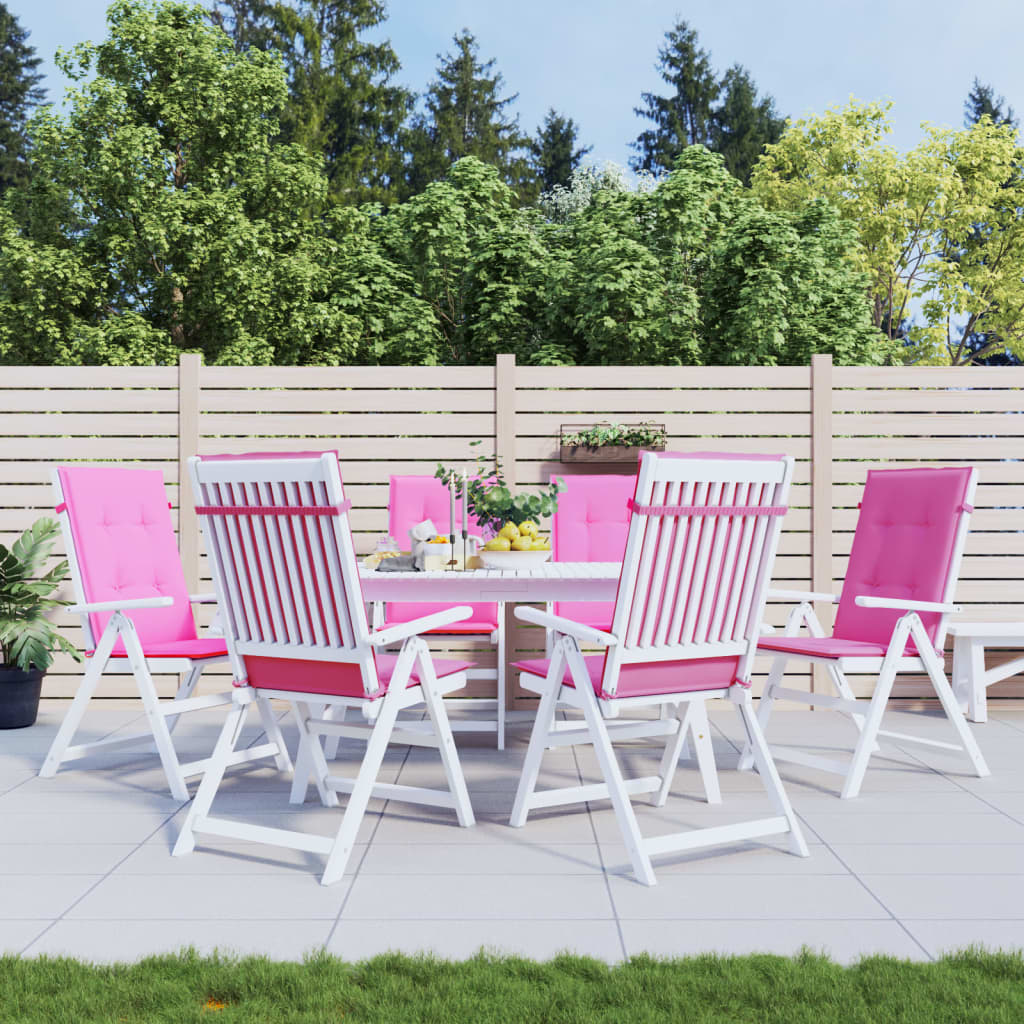 foto del prodotto cuscini per sedia con schienale alto 6pz rosa in tessutocod mxl 70321