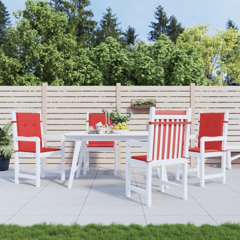 foto del prodotto cuscini per sedia da giardino 4 pz rossi 100x50x7 cm in tessuto