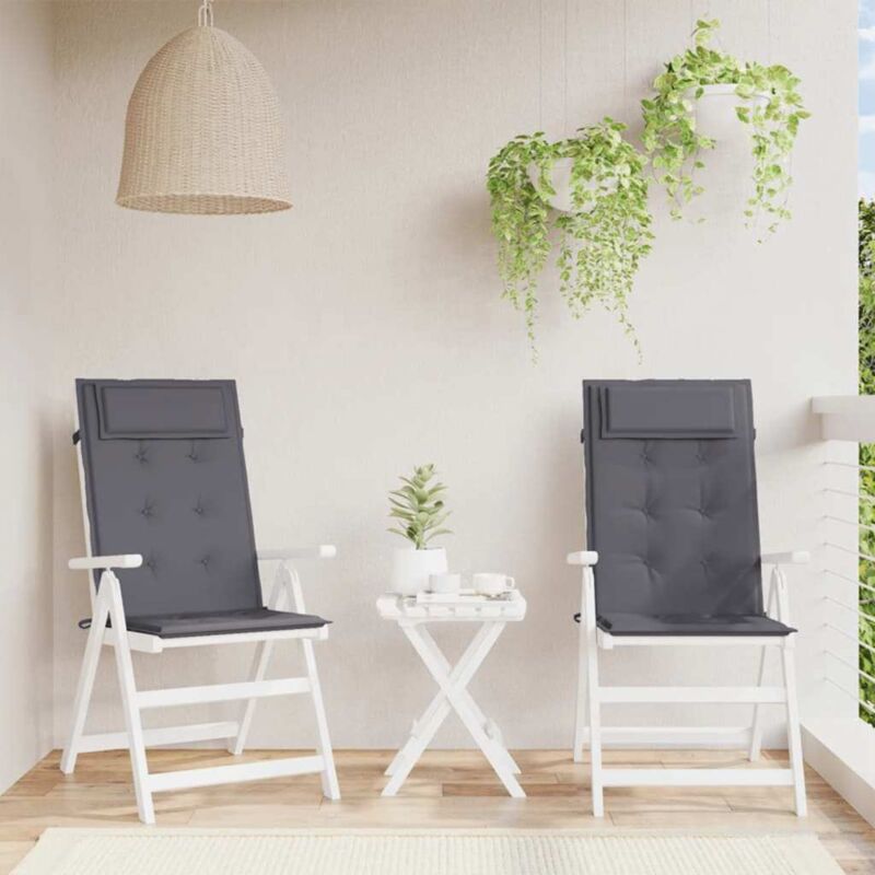 foto del prodotto cuscini per sedia schienale alto 2 pz antracite tessuto oxford vidaxl