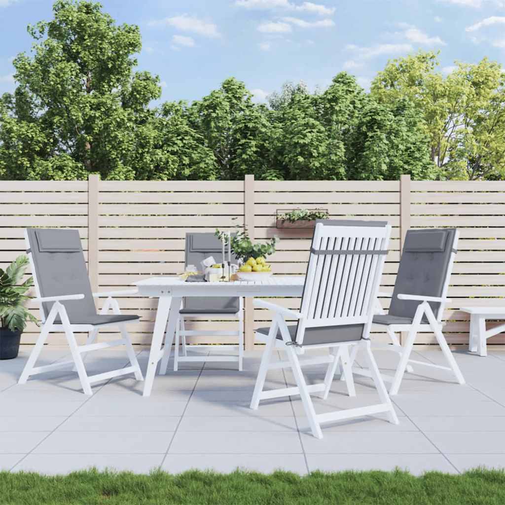 foto del prodotto cuscini per sedia schienale alto 4 pz grigio tessuto oxfordcod mxl 70277