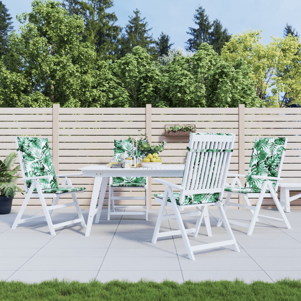 foto del prodotto cuscini per sedia schienale alto 4 pz motivo foglie in tessutocod mxl 70324