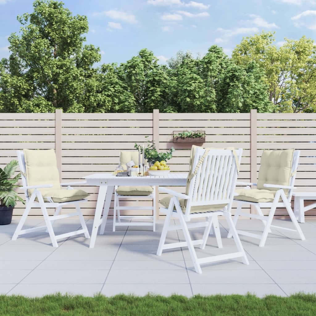 foto del prodotto cuscini per sedia schienale basso 4 pz crema in tessuto oxfordcod mxl 114747