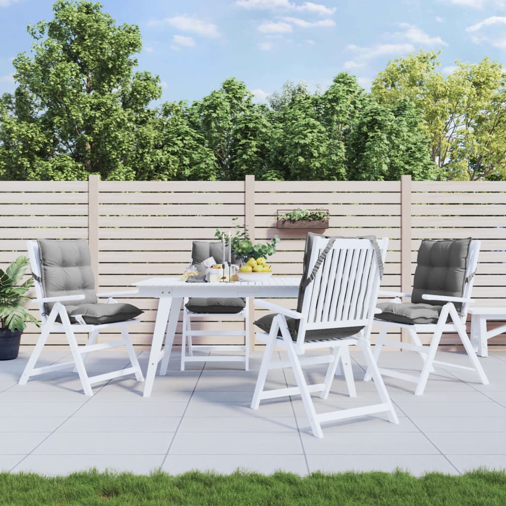 foto del prodotto cuscini per sedia schienale basso 4 pz grigi in tessuto oxford