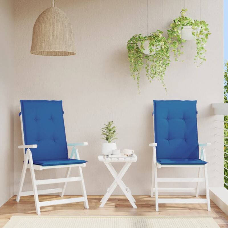 foto del prodotto cuscini per sedie 2 pz blu reale 120x50x3 cm in tessuto