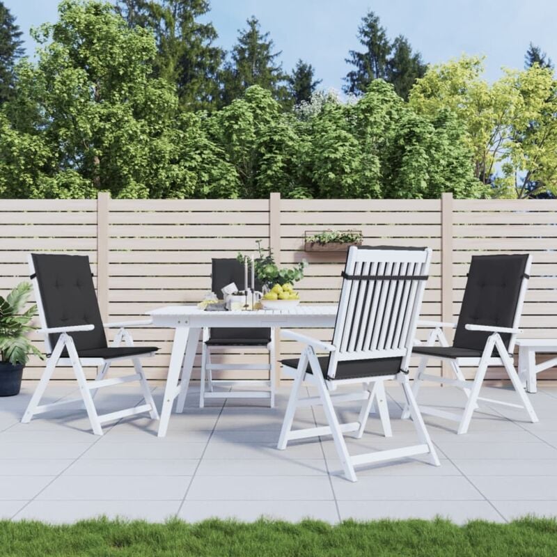 foto del prodotto cuscini per sedie 4 pz neri 120x50x3 cm in tessuto