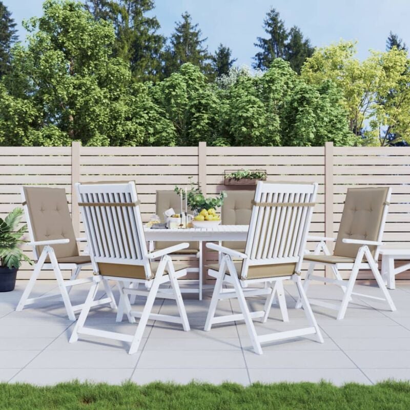 foto del prodotto cuscini per sedie alte 6 pz tortora 120x50x3 cm in tessuto vidaxl