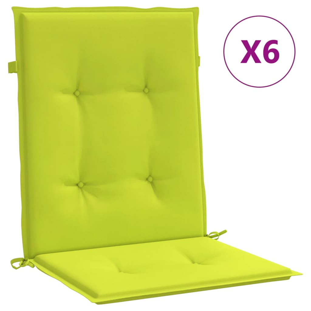 foto del prodotto cuscini per sedie da giardino 6 pz verde brillante 100x50x3 cm cod mxl 54850