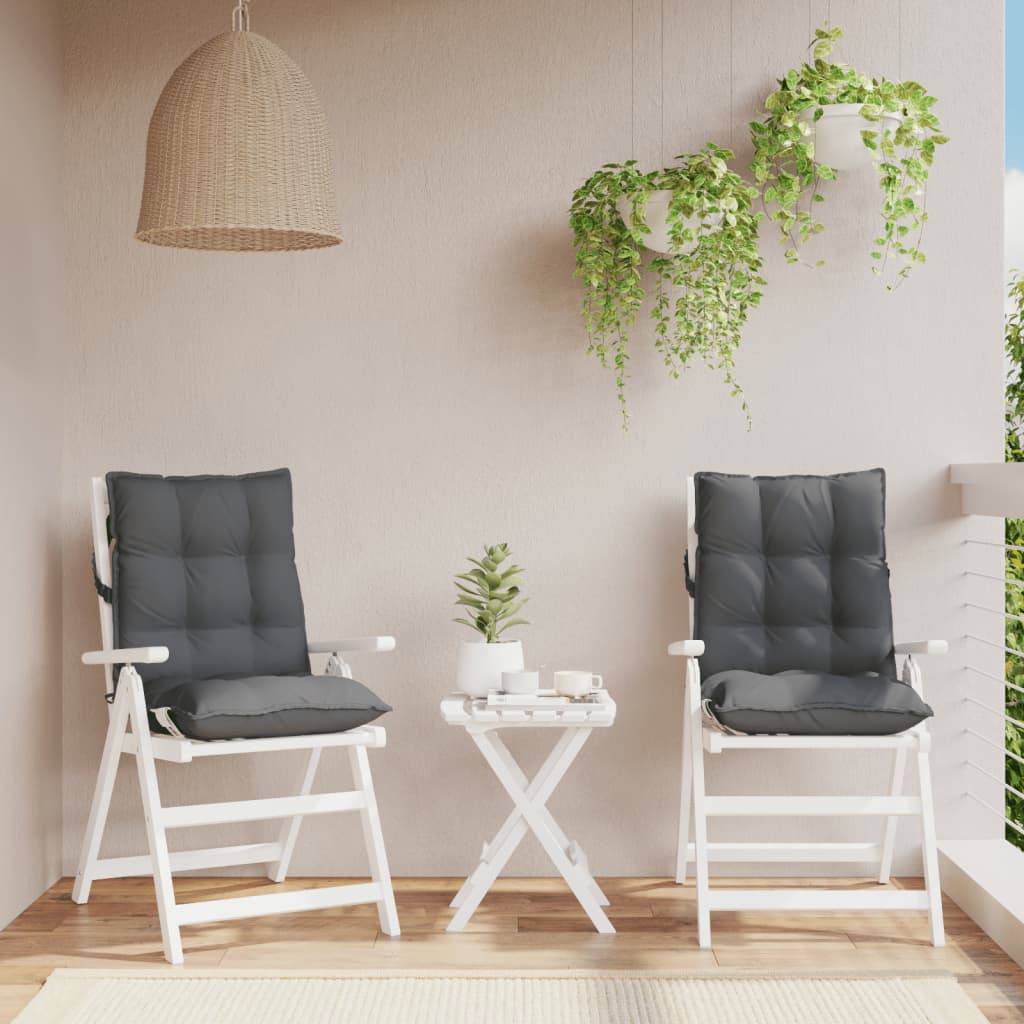 foto del prodotto cuscini per sedie schienali bassi 2 pz antracite tessuto oxfordcod mxl 114672