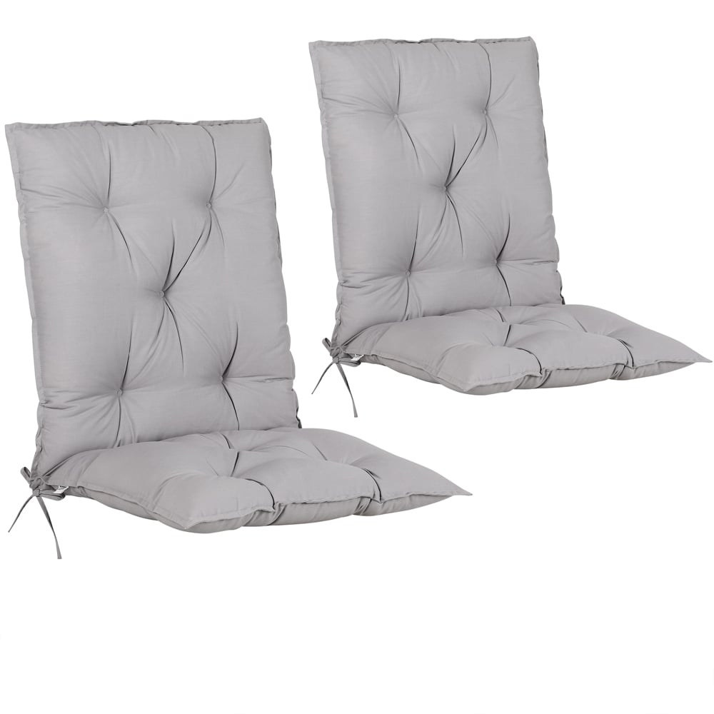 foto del prodotto cuscini per sedie set 2 pz grigio 116x57x7cm
