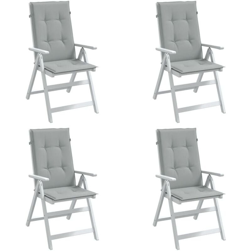 foto del prodotto cuscini sedia schiena alta 4 grigio m lange 120x50x4 tessuto vidaxl