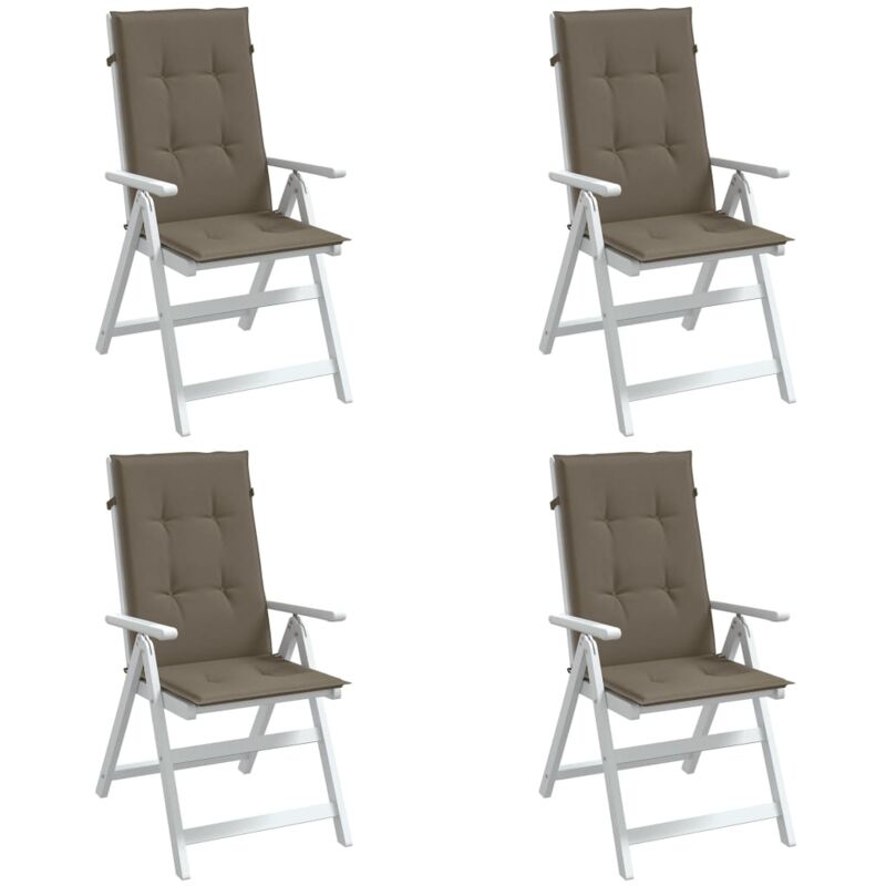 foto del prodotto cuscini sedia schiena alta 4 tortora m lange 120x50x4 tessuto vidaxl