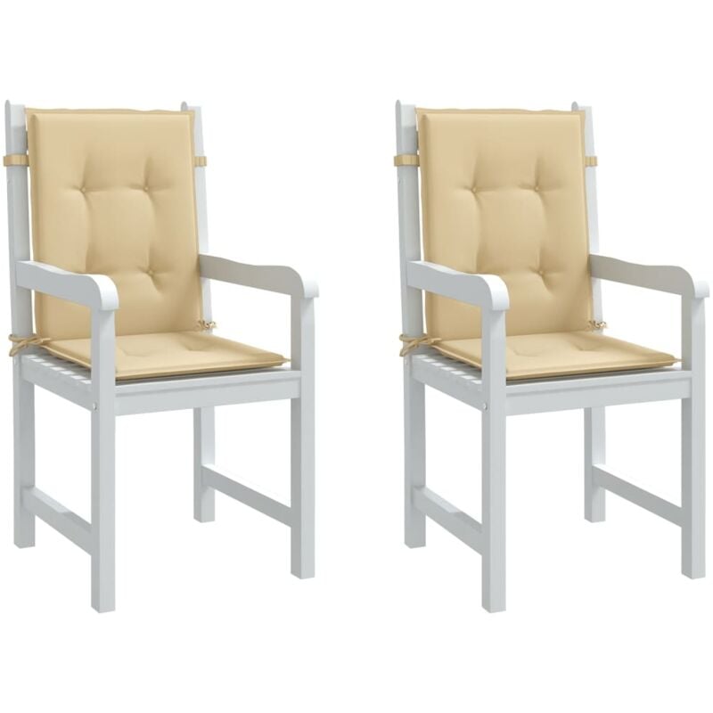 foto del prodotto cuscini sedia schiena bassa 2 pz beige m lange 100x50x4 tessuto vidaxl