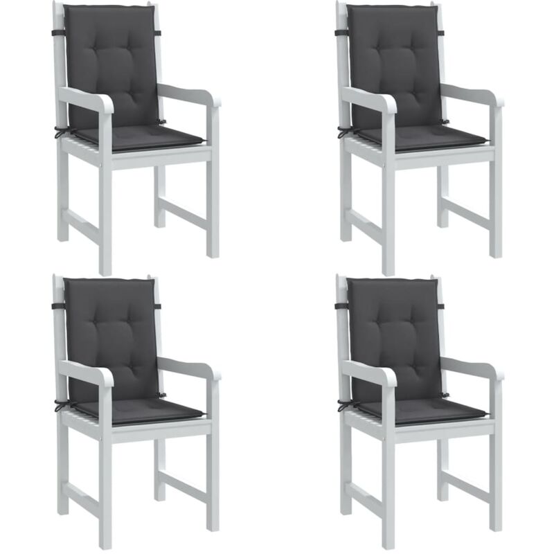 foto del prodotto cuscini sedia schiena bassa 4 pz antracite m lange 100x50x4 cm vidaxl