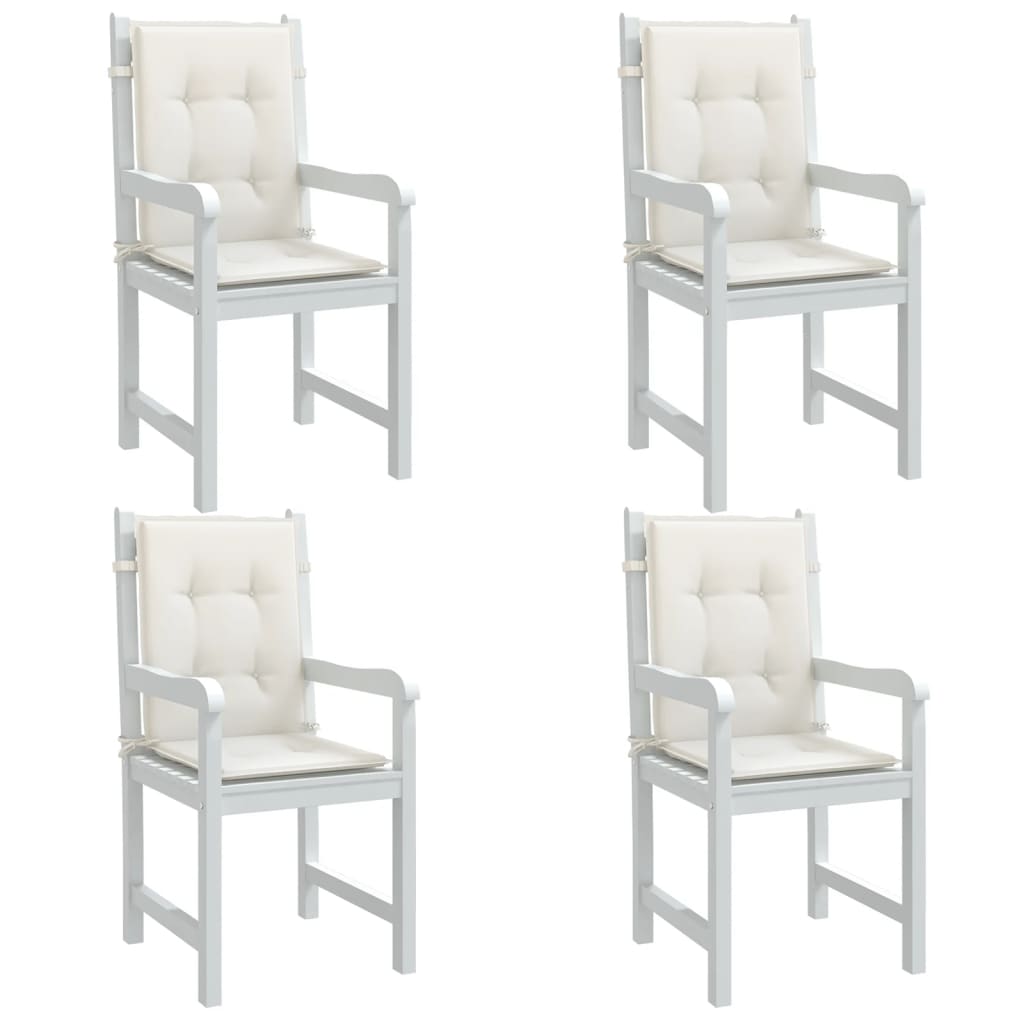 foto del prodotto cuscini sedia schiena bassa 4 pz crema m lange 100x50x4 tessuto