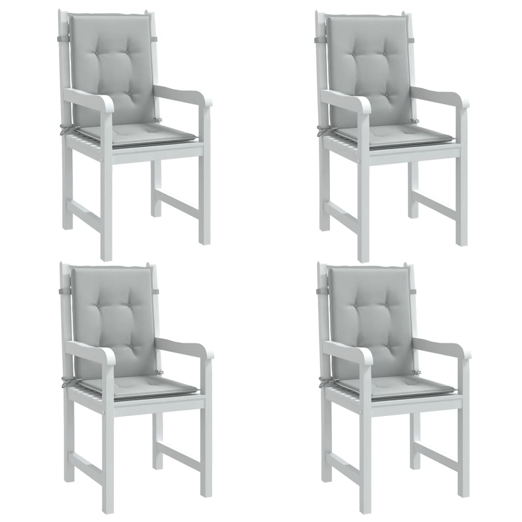 foto del prodotto cuscini sedia schiena bassa 4 pz grigio m lange 100x50x4 cm
