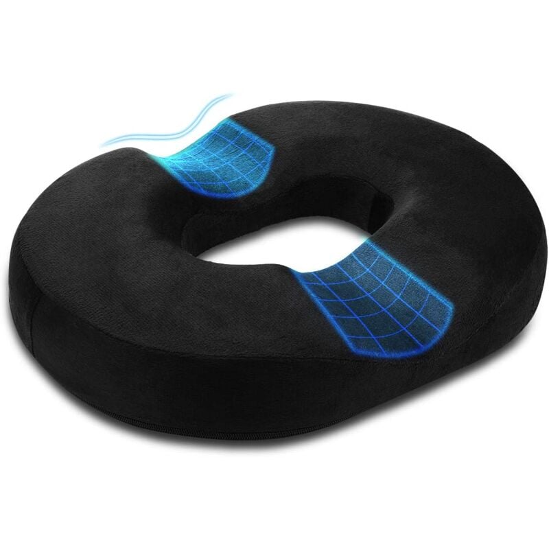 foto del prodotto cuscino a forma di ciambella per emorroidi, per sedia da ufficio, cuscino ortopedico per alleviare il dolore in gravidanza, coccige, piaghe da