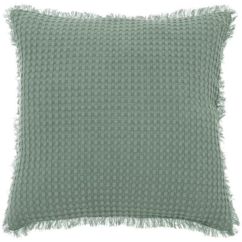 foto del prodotto cuscino a nido d ape widdy 45x45cm verde celeste atmosphera cr ateur d int rieur