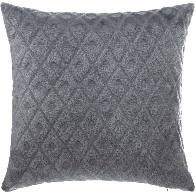 foto del prodotto cuscino a rombi in flanella grigio ardesia 40x40 cm atmosphera cr ateur d int rieur