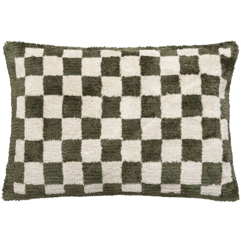 foto del prodotto cuscino a scacchiera itha verde kaki 38x58cm atmosphera cr ateur d int rieur