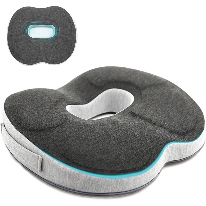foto del prodotto cuscino antidecubito ortopedico a forma di ciambella allevia efficacemente emorroidi, dolore alla prostata, dolore al coccige, sciatica e mal di