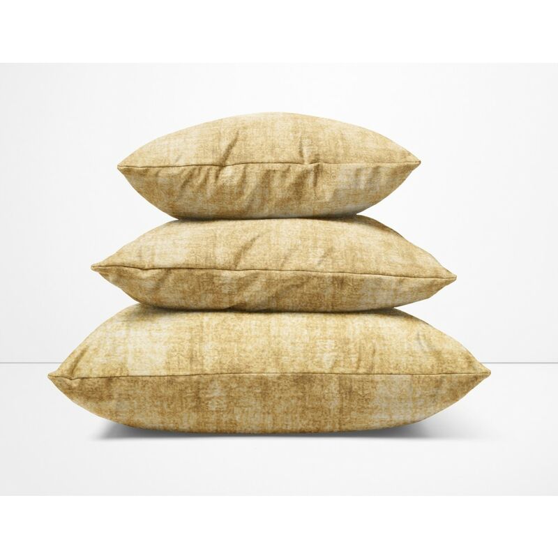 foto del prodotto cuscino arredo velvet ocra in morbido tessuto vellutato antimacchia cm. 40 50 60 made in italy cm. 50x50