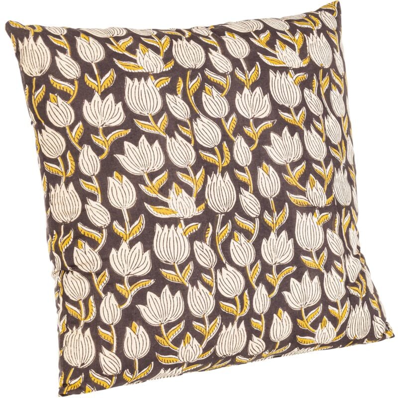 foto del prodotto cuscino calais con rivestimento in cotone e imbottitura in poliestere, prodotto con varie tonalit di colore e misure 40 x h 60cm nero tulipano