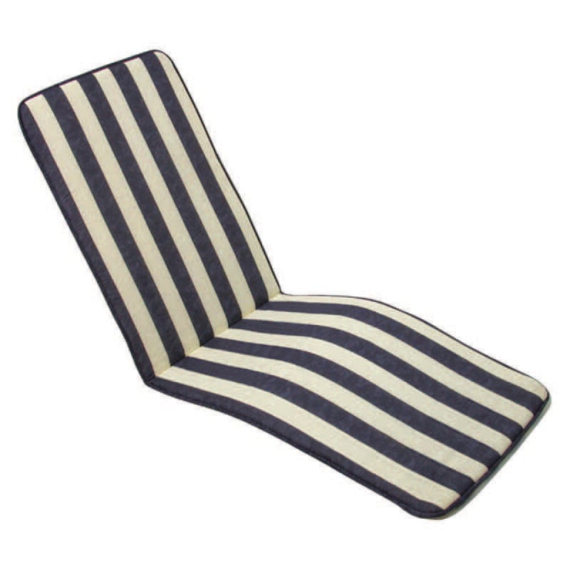 foto del prodotto cuscino capri a righe blu per poltrona pieghevole cm.49x157h. spessore cm.3