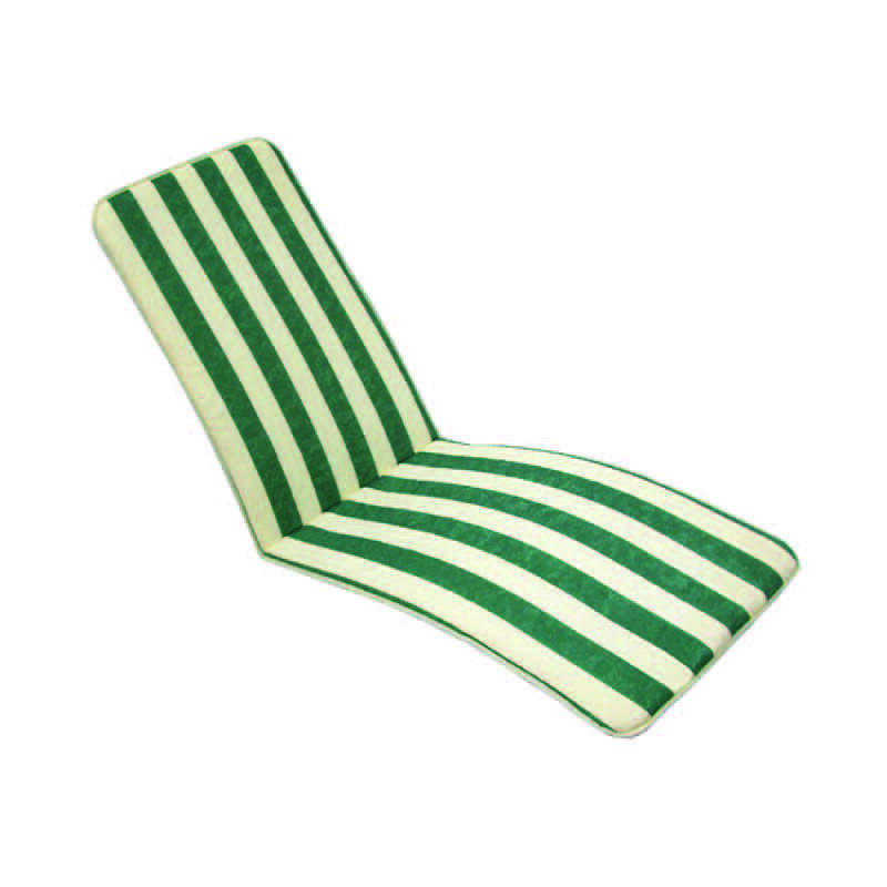 foto del prodotto cuscino capri a righe verdi per poltrona pieghevole cm.49x157h. spessore cm.3