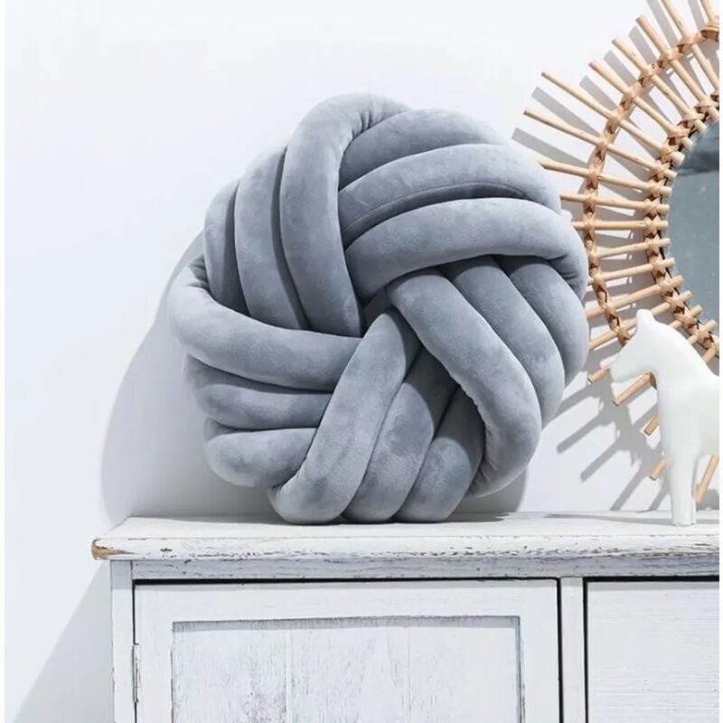 foto del prodotto cuscino con nodo, cuscino con nodo per divano letto, replica at, cuscino decorativo con nodo, cuscino con nodo a sfera 35x35cm, replica cameretta per