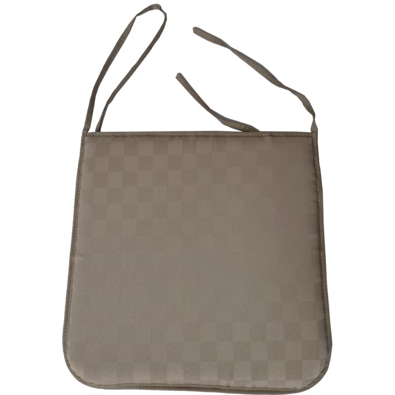 foto del prodotto cuscino coprisedia imbottito damina per sedie con lacci totora set 2 pz