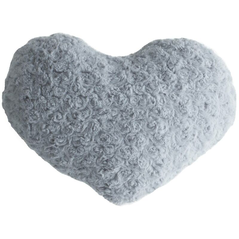 foto del prodotto cuscino cuore bouclette grigio 28x36cm atmosphera cr ateur d int rieur
