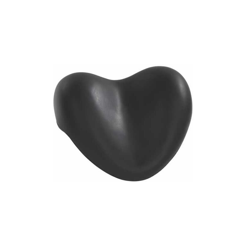 foto del prodotto cuscino da bagno tropic a forma di cuore, si adatta alla forma del collo per un comfort ottimale, in poliuretano, 25x11x20,5 cm, nero wenko