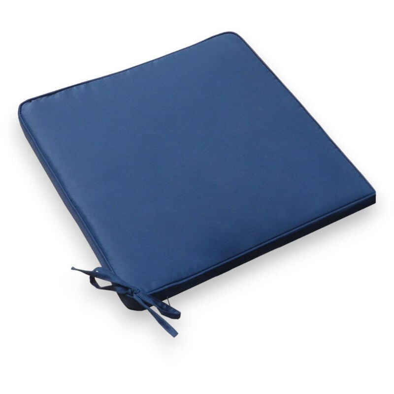 foto del prodotto cuscino da esterno per sedie 40x40 cm sfoderabile e idrorepellente blu