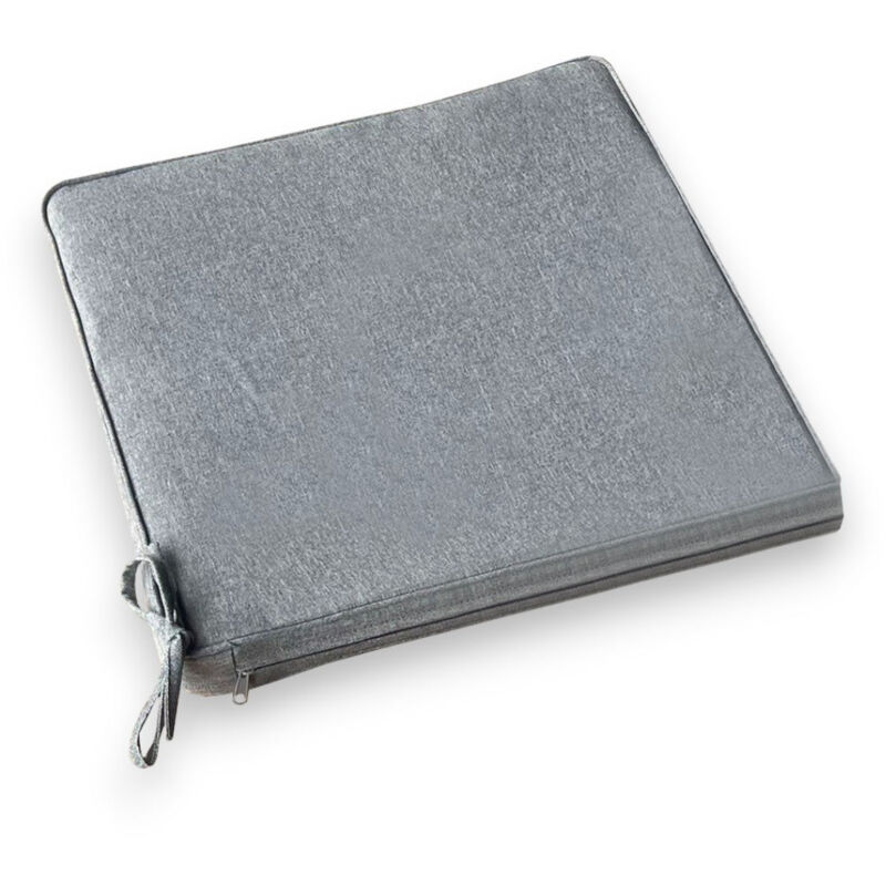 foto del prodotto cuscino da esterno per sedie 40x40 cm sfoderabile e idrorepellente grigio chiaro melange
